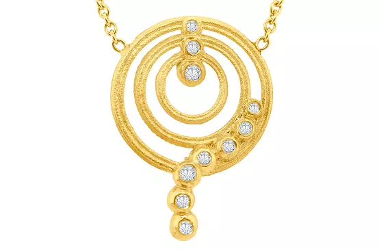 gold and diamond pendants on rent for women