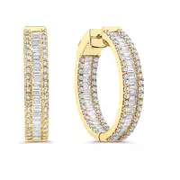 rent diamond earrings in yellow gold for a wedding