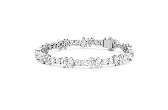 Rent diamond pear and round tennis bracelet for a wedding