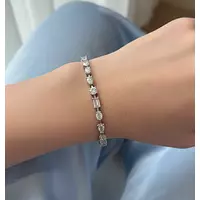 Rent multi shape diamond bracelet on a hand