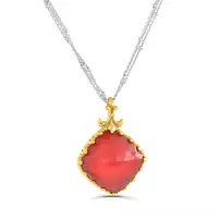 red gemstone necklace for rent