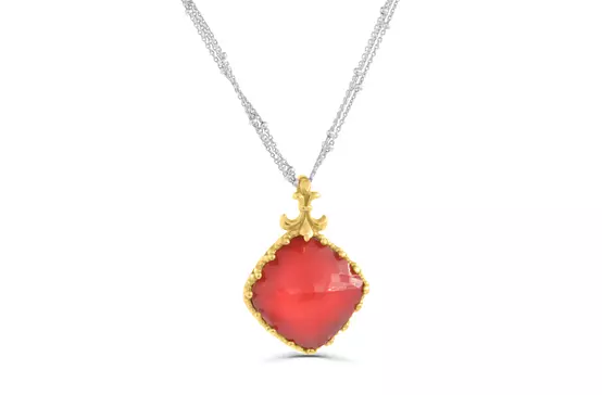 red gemstone necklace for rent