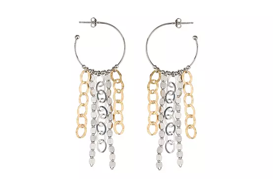 yellow gold diamond hoop earrings on rent for women online