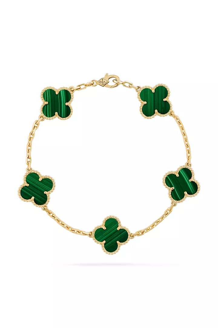 Rent green alhambra bracelet by Van Cleef