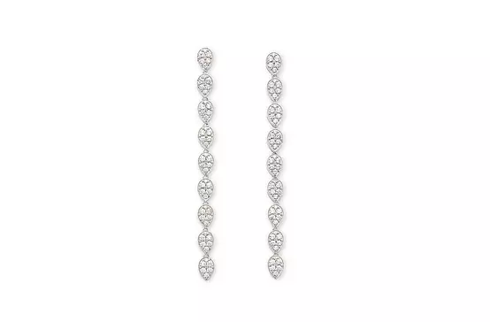 Rent diamond drop earrings for wedding day