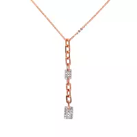 The Y Style Diamond Drop Chain Necklace.