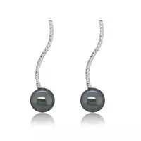 Tahitian pearls and diamonds earrings for rent