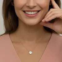 Yellow Gold Bezel Round Brilliant Eco Diamond Pendant Rent