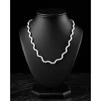 Rent Waves Eco Diamonds Tennis Necklace on black 