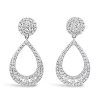 teardrop diamond earrings on rent for women