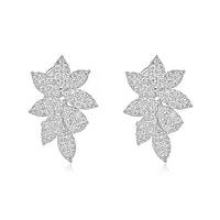 diamond cluster earrings with eco diamonds for rent