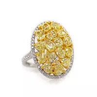 The Yellow Diamonds Cocktail Ring