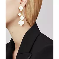 rent alhambra earrings in mother of pearl