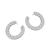 rent diamond wreath earrings in white gold for a wedding