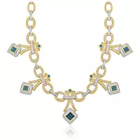 blue and white diamond necklace luxury for rent for wedding day and bridal rentals