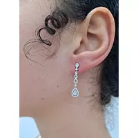 Diamond earrings on a model
