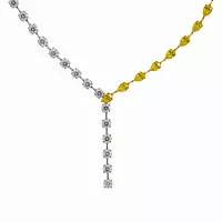 lariat y shaped necklace with white and yellow diamonds for rent  for rent 