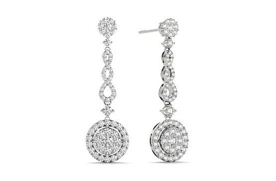 rent diamond drop earrings for weddings
