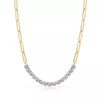 Rent diamond necklace in yellow gold