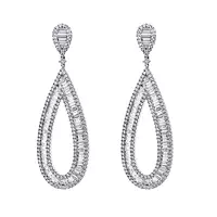 rent diamond drop earrings in pear shape