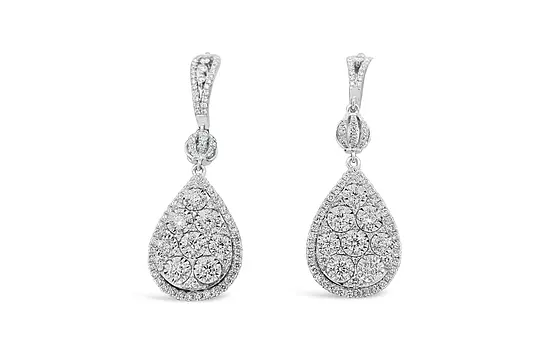 diamond drop dangle earrings for rent