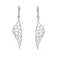 wing earrings with diamonds for bridal rentals