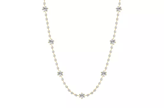 rent yellow gold diamond tennis necklace