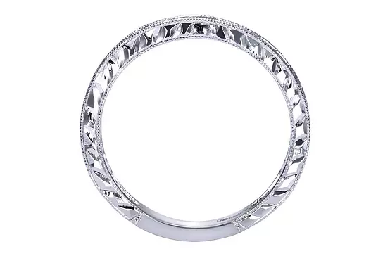 borrow silver band with diamonds for women
