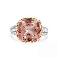 morganite and diamonds ring for rent