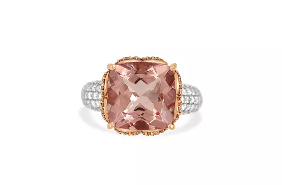 morganite and diamonds ring for rent