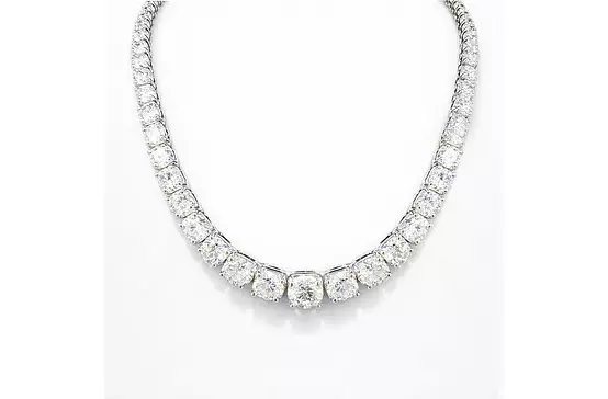 Rent diamond tennis necklace 30 carats for wedding
