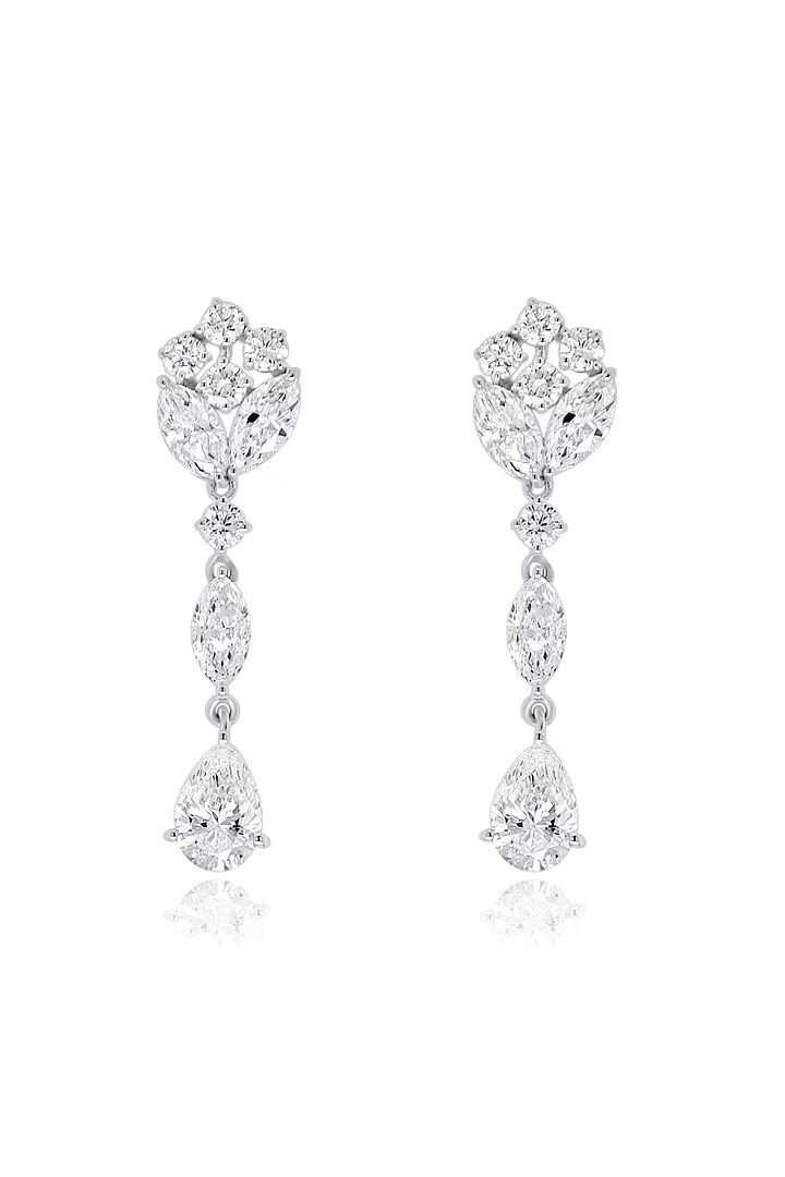 Rent diamond drop earrings for wedding day bridal rental