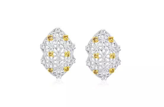 rent yellow diamonds bridal diamond earrings