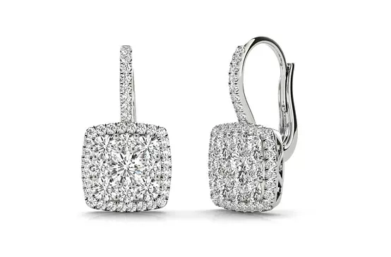 white gold diamond earrings for rent