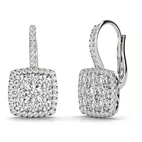white gold diamond earrings for rent
