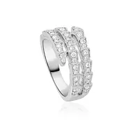 rent diamond serpentine ring Bulgari style in white gold