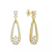 Rent Eco Diamonds Drop Earrings