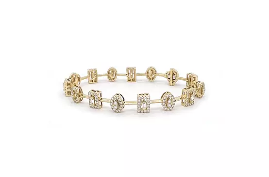 Yellow Gold diamond bracelet for rent