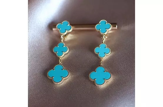 rent blue van cleef and arpel earrings