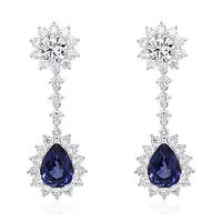 rent diamond and sapphire drop earrings