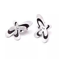 silver butterfly earrings on rent for women online