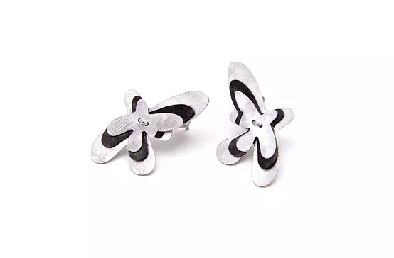 silver butterfly earrings on rent for women online