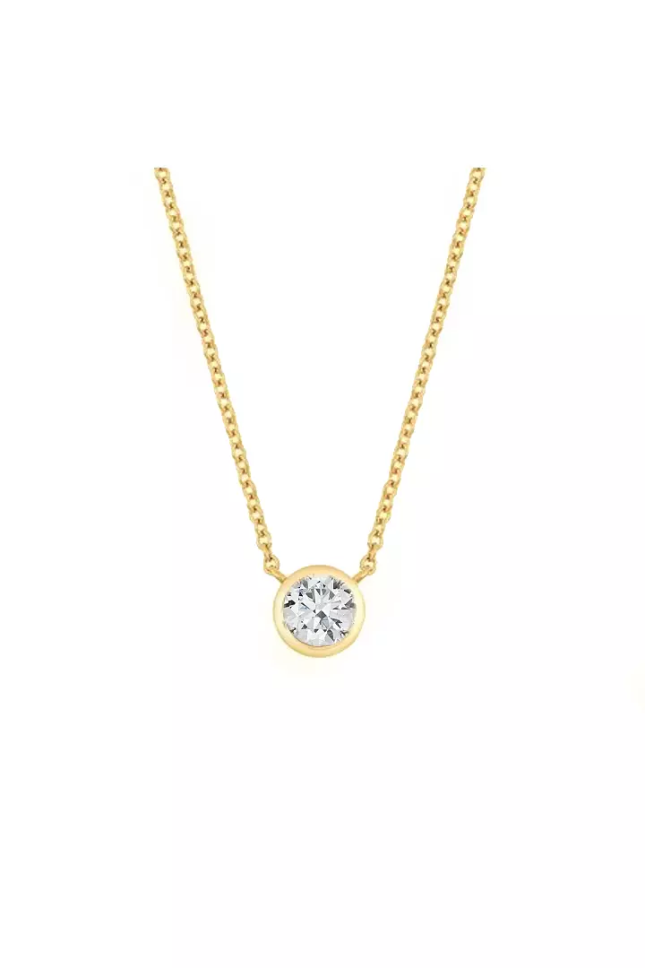 borrow diamond solitaire pendant necklace for women online