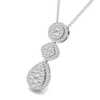 pave diamond necklace for rent for wedding
