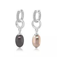 culutred pearl drop earrings for rent