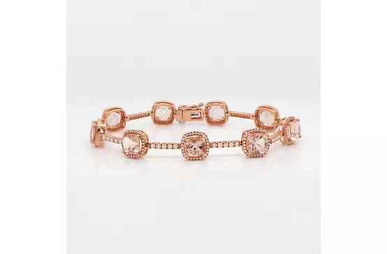 rent morganite and diamonds bracelet 