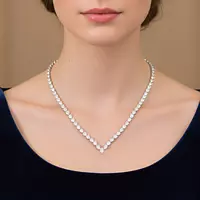 Rent Pear shaped diamond tennis necklace Rent