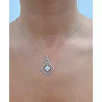 DIamond necklace on a model for rent