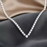 Pear shaped diamond tennis necklace Rent