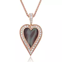 rose gold heart pendant necklace for women on rent